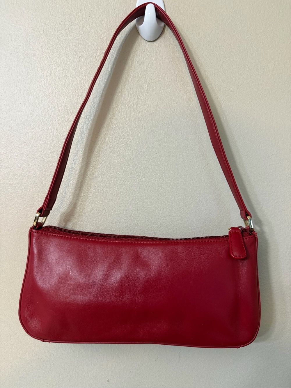 Giani Bernini Red Shoulder Baguette Bag